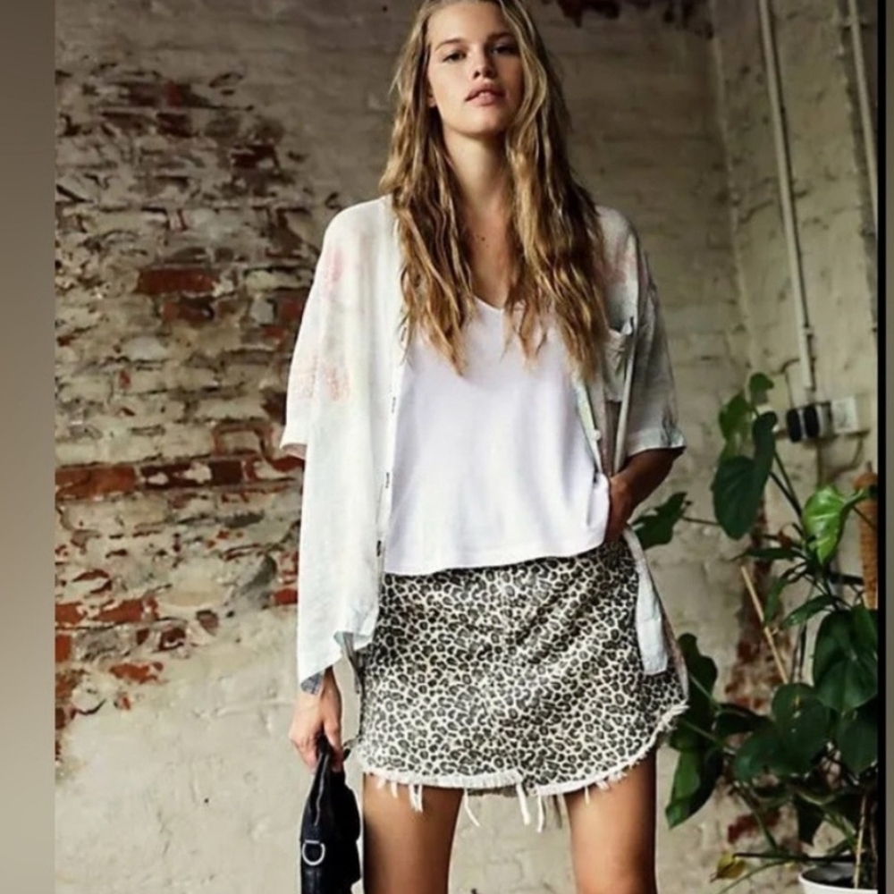 NWT Free People We The Free Bailey Denim Skirt Sz 30